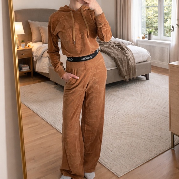 Calvin Klein Velour Performance Tracksuit - Picture 1 of 5